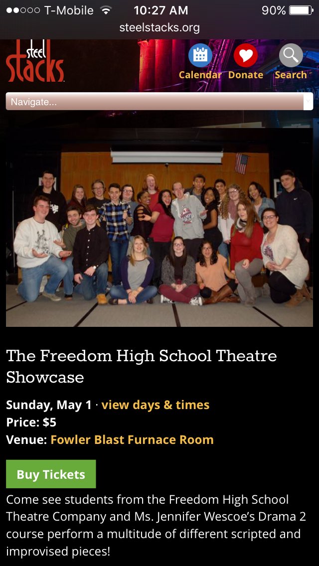 .<a href="/FHSTheatreCo/">FHS Theatre Company</a> Showcase at Steel Stacks starts at 6:00 PM. Very proud of BASD arts programs. <a href="/ArtsQuest/">ArtsQuest</a> #BASDpartner