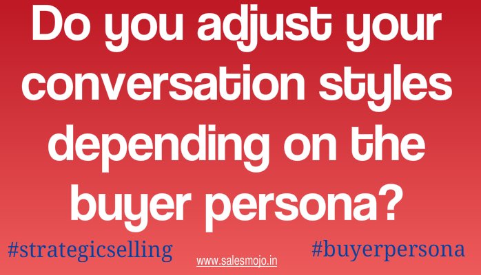 #buyerpersona #conversationmastery #strategicselling  Do u adjust ur conversation styles depending on buyer persona?