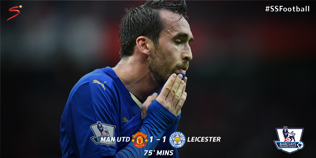 SuperSportTV's tweet image. #BPL - UPDATE:
Leicester are literally one goal away from winning the title.
Will they find the winner?
#MUNLEI