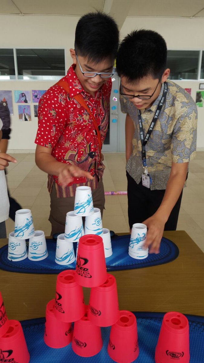 SpeedStacksID's tweet photo. Thanks for stacking with us,  Nanyang International School!  Keep on stacking... https://t.co/E6skOCQp2O