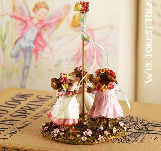 weeforestfolk's tweet photo. Who will join us in dancing around the maypole? Happy #May Day! #weeforestfolk #mayday #maypole #mouseminiatures https://t.co/K12xXHYzNh