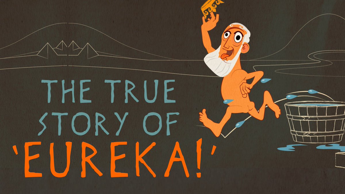 TED_ED's tweet photo. When you think of 'Eureka,' do you imagine a man in a tub? There's much more to the story: https://t.co/0xHvIgWV4W https://t.co/dh7JWmCXxA