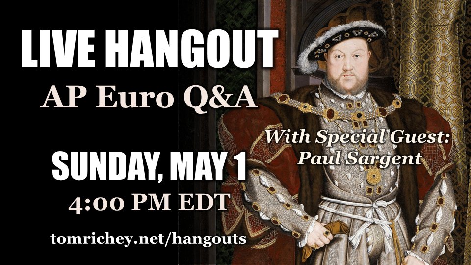 psargent's tweet photo. Today is the day! Join me and @TomRichey for an online review session! #APEuro #EdTechSunday #TestIsFriday https://t.co/SgDK7K1DoJ