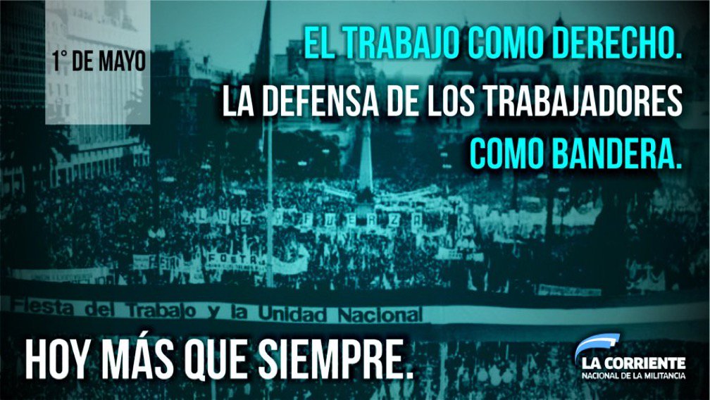 FilmusDaniel's tweet photo. En este 1 de Mayo nuestro compromiso de seguir luchando por trabajo digno para todos/as. Feliz día compañeros/as https://t.co/XbGrJE7HQr