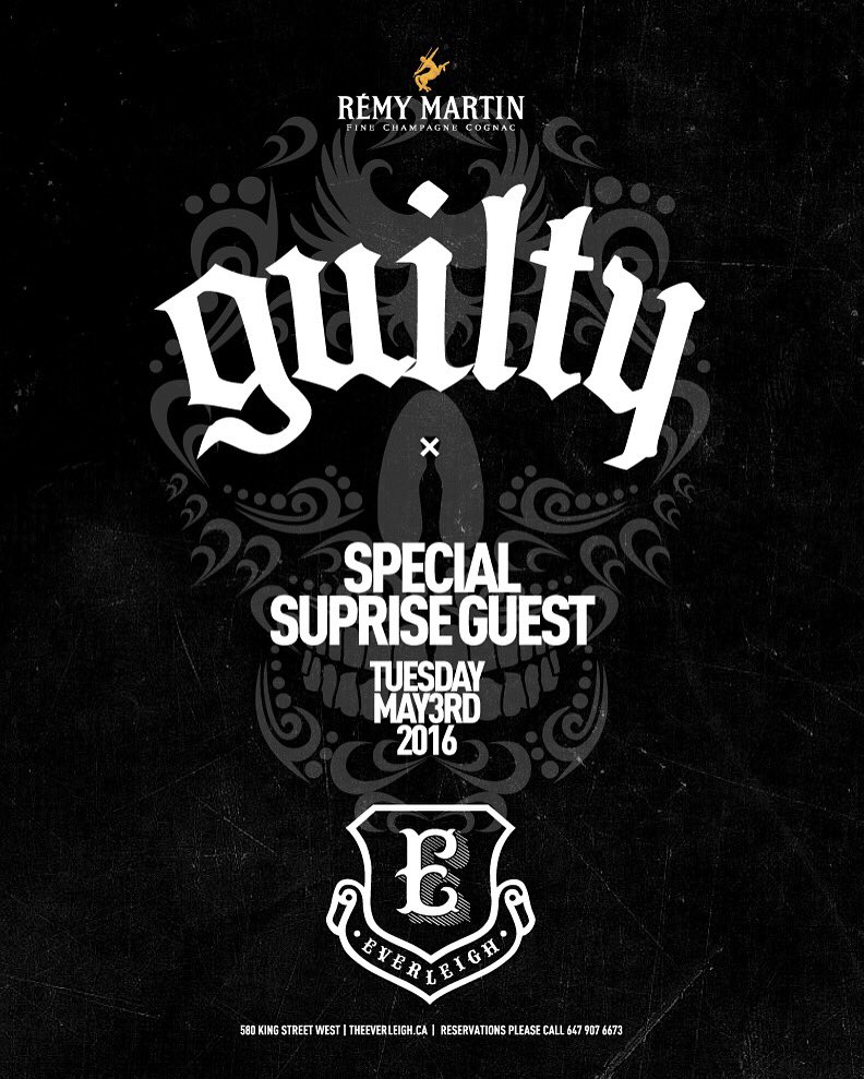 Sergio_Cult's tweet photo. The Guilty Series is back at @EverleighTO this Tuesday with a very special guest. #CaptureGroup #CultTO https://t.co/vZyrtEACga