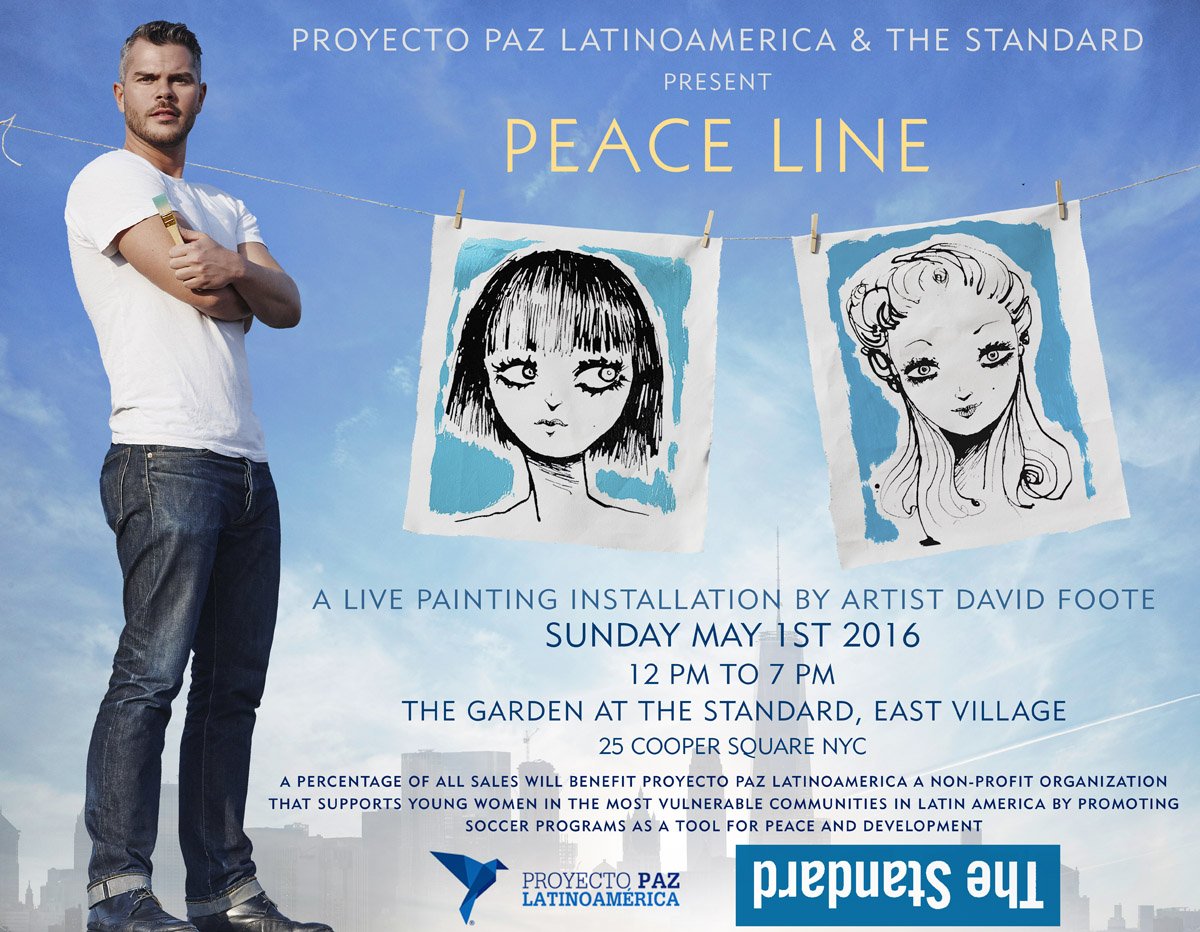 StanDarde's tweet image. Come down to Café Standard @StandardEV to support Project Paz and watch @David_Foote paint his little heart out.