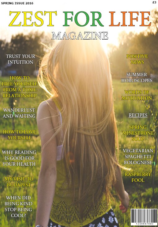 ZestForLifeMag's tweet image. Download the second issue of Zest For Life in HD for free now: zestforlifemag.com/magazine  #ZestForLife #SecondIssue