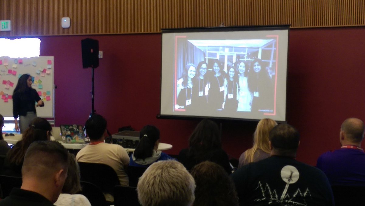LegoJames's tweet photo. The inspiring @pialacode sharing her experiences teaching computer science to kids in rural India @Raspberry_Pi https://t.co/YfI0VaOqv2