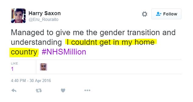 polleetickle's tweet image. #NHS get fuzzy + warm allowing foreigners free use of A+E then moan about budgets. #nhsmillion #juniorcontract #fail