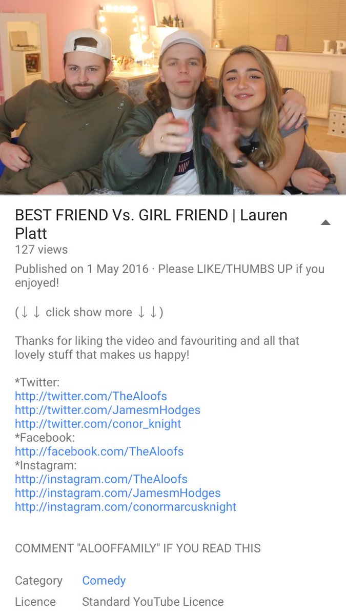 Emmerdaleee's tweet photo. @TheAloofs You didn't link @laurenplatt7 in the description box 😮 https://t.co/OsZ6goO8yx