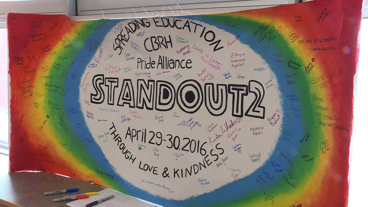 RealDonBradshaw's tweet photo. Tonite on @NTVNewsNL at 6 pm, provincial LGBTQ student conference wraps up at @cbrh in Corner Brook. #StandOut2016 https://t.co/BpK4pPmVZe