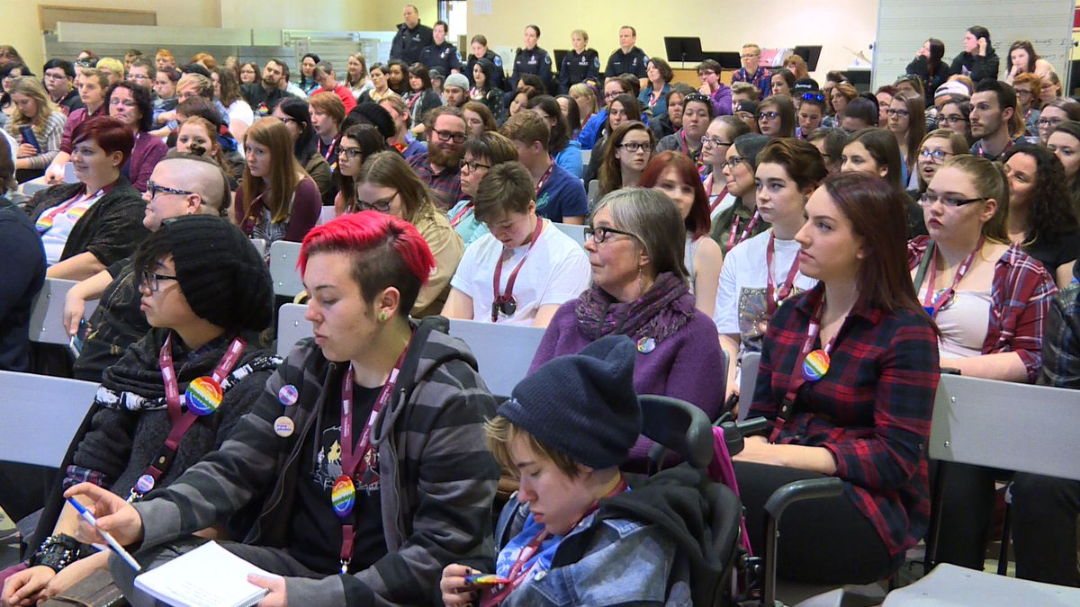 RealDonBradshaw's tweet photo. Tonite on @NTVNewsNL at 6 pm, provincial LGBTQ student conference wraps up at @cbrh in Corner Brook. #StandOut2016 https://t.co/BpK4pPmVZe