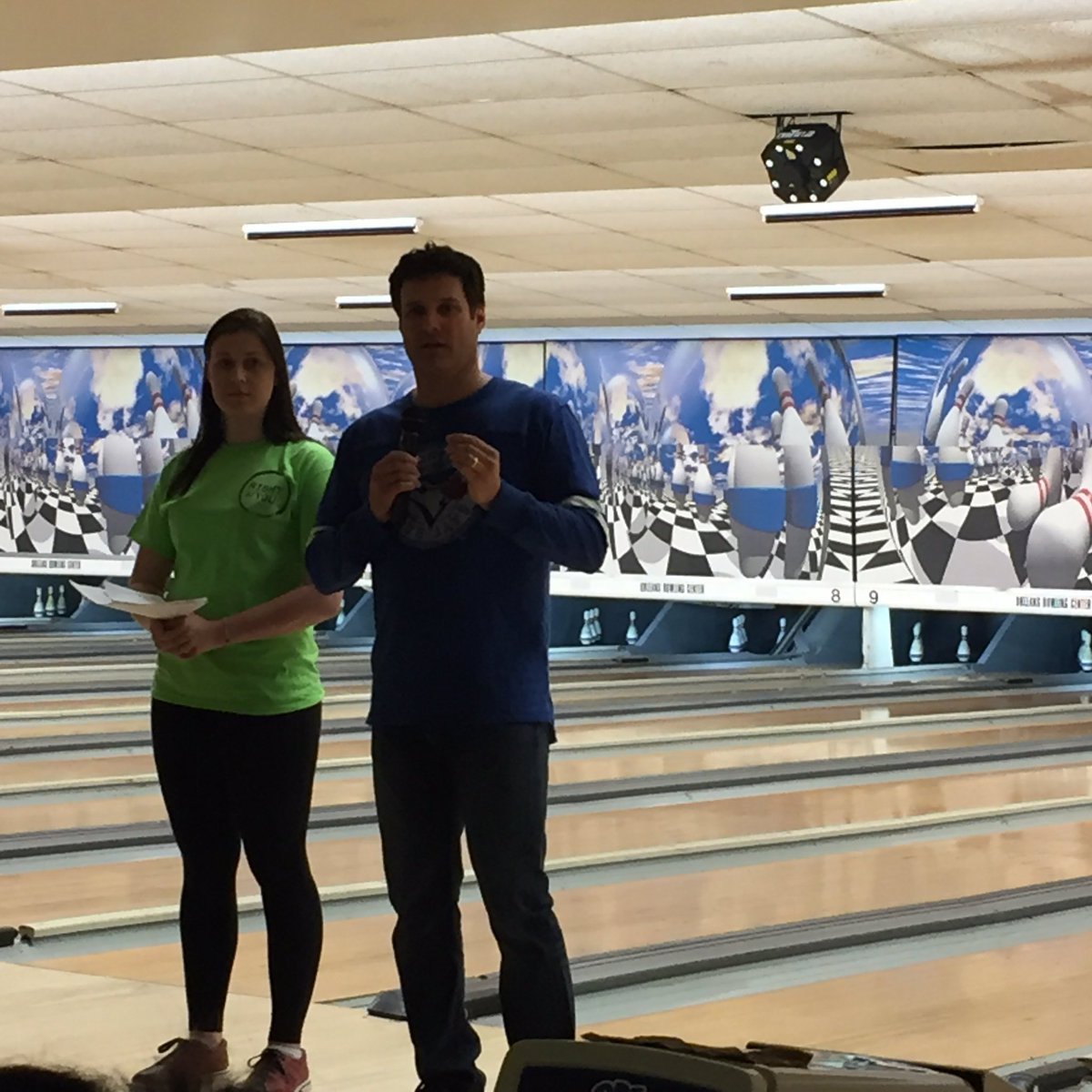 PartnersforMH's tweet photo. Kicking it off here at the #JamesStrikesBack Bowl-A-Thon with some words from our President @JeffMoat! #RightByYou https://t.co/y1ng2GZHdo