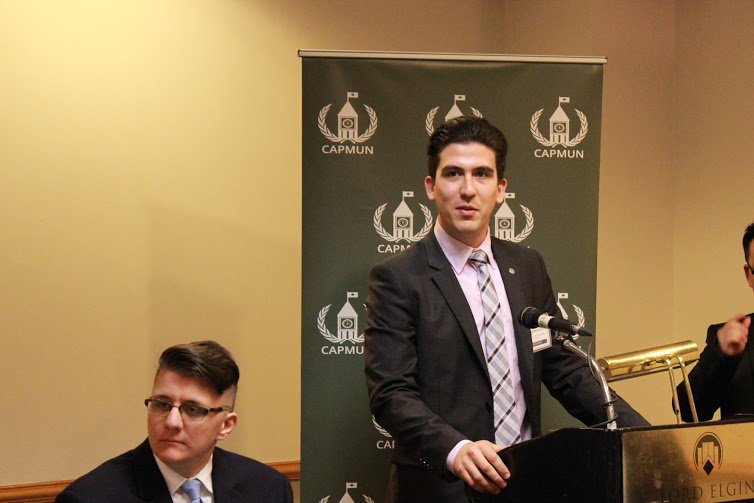 CAPMUN_SCONU's tweet photo. Huge thank you to MCs @Kamila_Graczyk & Brandon Filatow at #CAPMUN2016 Opening Ceremonies at @LordElginHotel https://t.co/KOmD7FWTtO