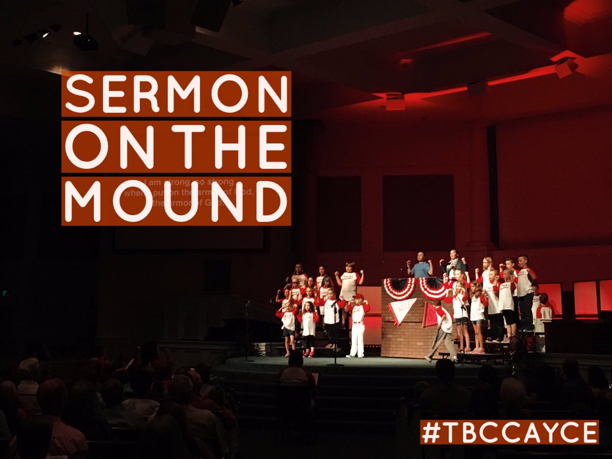 Our Children's musical called "Sermon on the Mound" is happening right now! #tbccayce