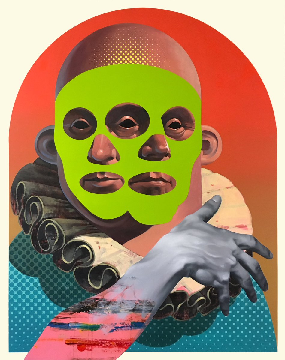 New finished painting. 'The Bold Marauder' oil and #spraypaint on panel 48"x38"