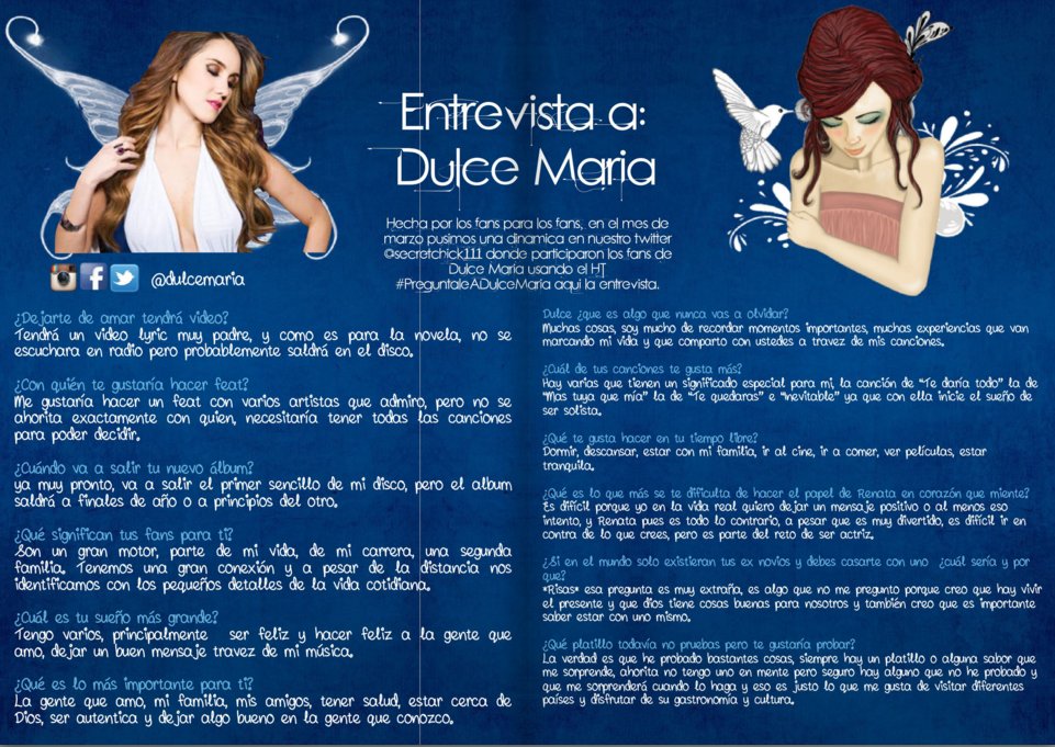 DulchiColombia's tweet photo. #PRINT @DulceMaria Para la Revista #SecretChick https://t.co/ifESq3E3ua https://t.co/qrbcGigKKD