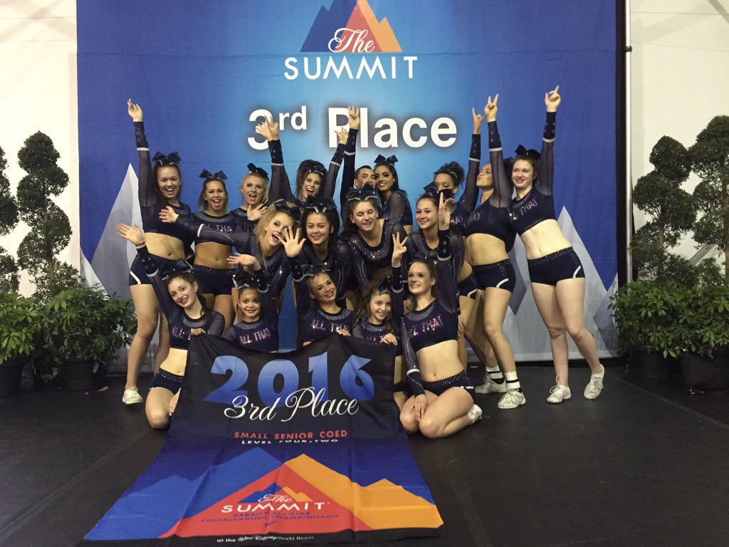 SensationzCheer's tweet photo. #Platinum takes 3rd @ #TheSummit16 #soproud incredible week!! #allthat2016 https://t.co/Alnp1qv6FM