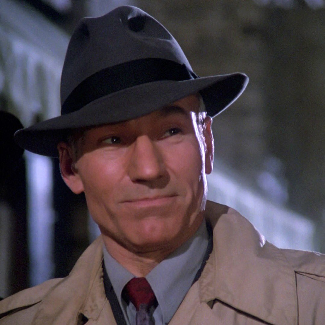 twoguysonetrek's tweet photo. Sure..Sherlock is cool. But if I need a crime solved, I'm going with my pal Dixon Hill.#StarTrekTNG #Picardsplaytime https://t.co/cmTgGg9Op9