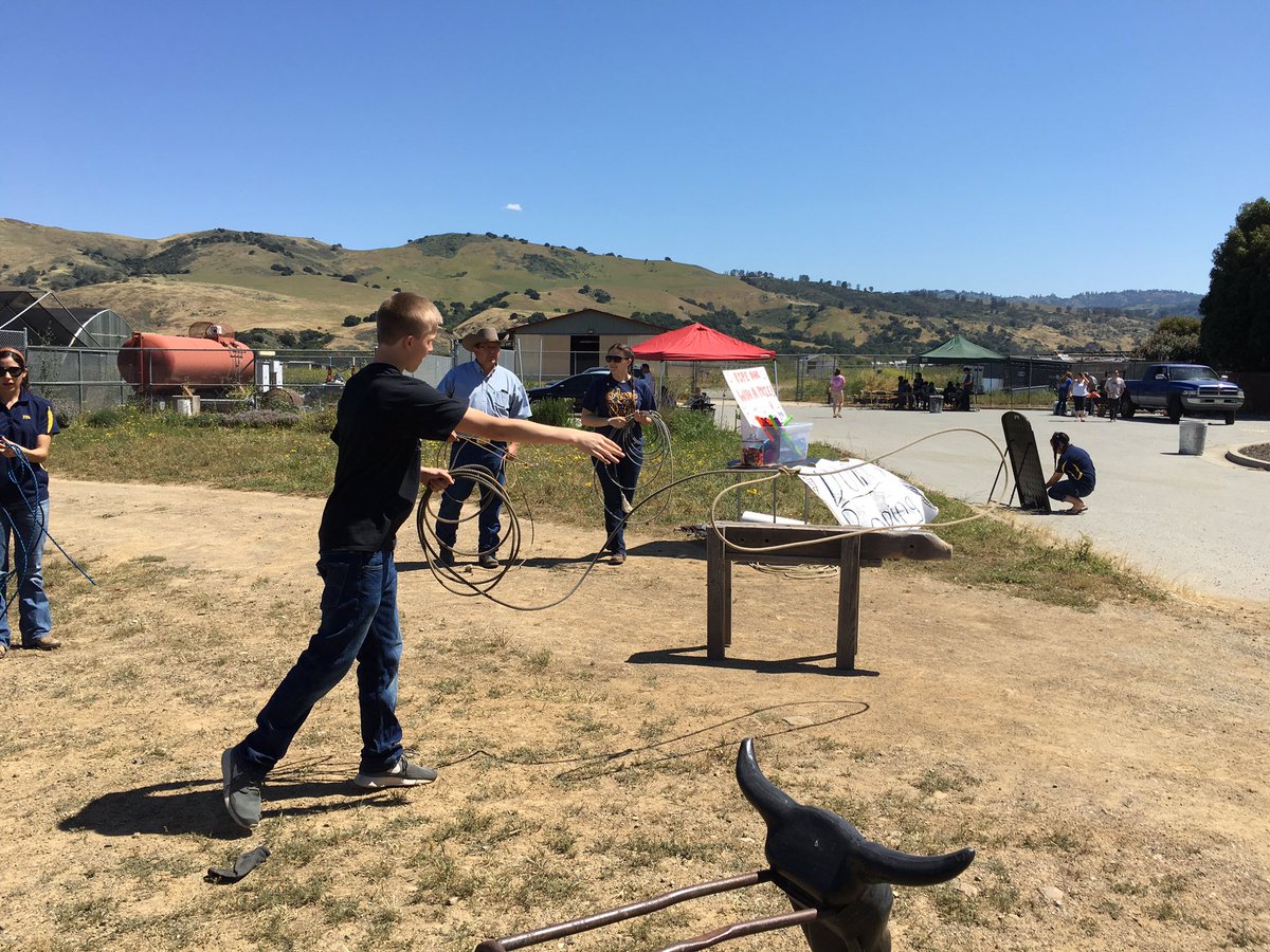 sobratoffa's tweet photo. Advisors and officers having fun and learning how to rope at Farm Fun Day. https://t.co/0T0xAMYHpI