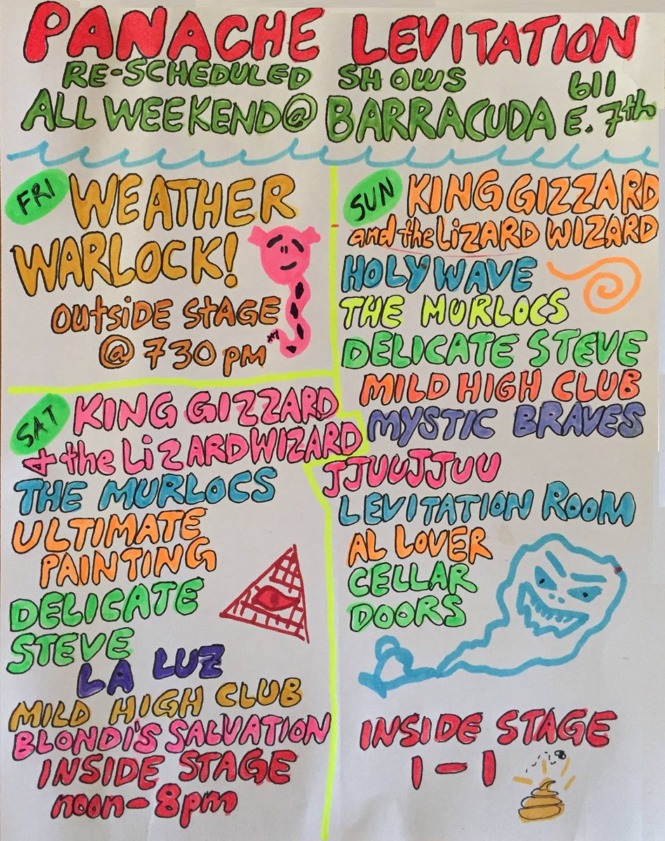 CovertCuriosity's tweet image. Today &amp;amp; Tonight at @BarracudaAustin #Levitation2016