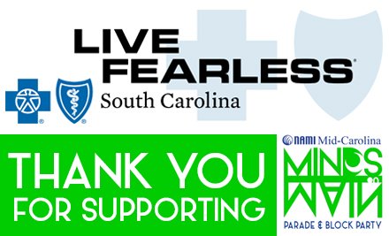 NAMIMidCarolina's tweet photo. Thank you @BCBSSC for sponsoring #MindsonMain! #MentalHealthAwarenessMonth #mentalhealthmatters #EndTheStigma https://t.co/sT1gWNQsbK