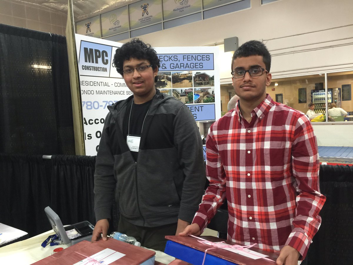 FMPSD's tweet photo. @WWhighschool's future @JA_NorthAlberta entrepreneurs at the trade show. @Clarity_JA @InfinesseJA @ShieldSpray #ymm https://t.co/yIEXkhN667