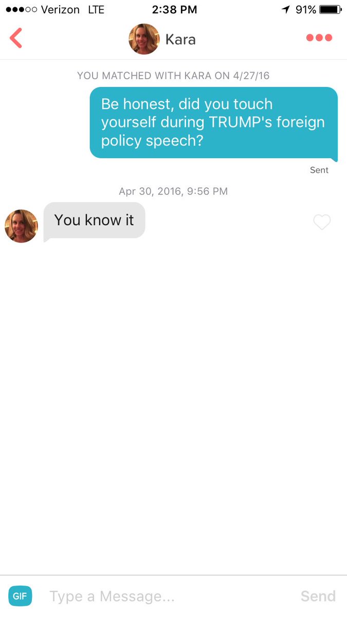 autoadmitdotcom's tweet photo. https://t.co/UAS41xvWhs
RATE new Trump TINDER opener
#AutoAdmit #Tinder #Trump2016 #MAGA #TrumpTinder https://t.co/t1bwPRzsT3