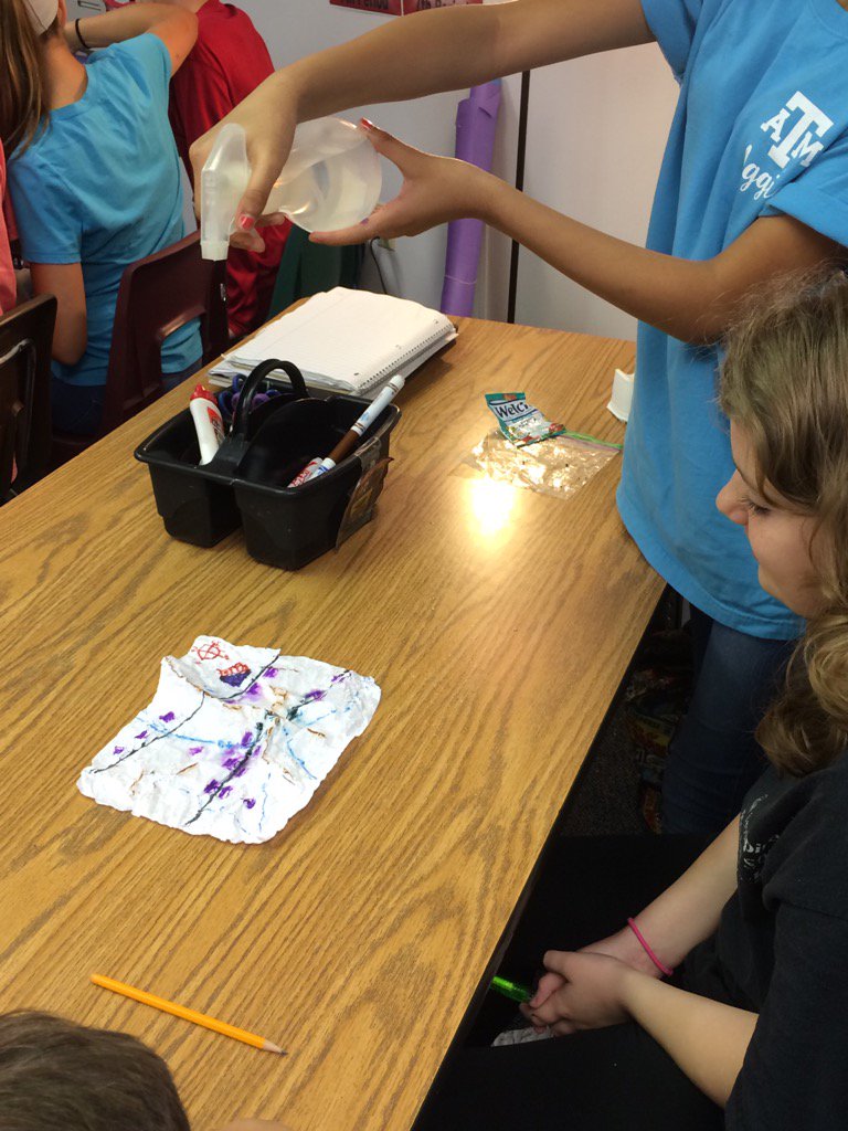 charter2005's tweet photo. Exploring water movement in a watershed at KJH 7 Science #kisd #secsciencekisd #kjh https://t.co/y669V6pUZZ