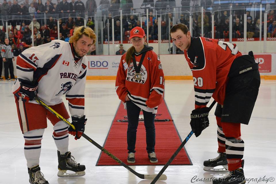 Puck drop @HC_EssoCup champ <a href="/TrusslerTaylor/">Taylor Trussler</a> &amp; 2 Overage Captains <a href="/jordanpettitt72/">Jordan Pettitt</a> @lagrois19 #leaders #MutualRespect