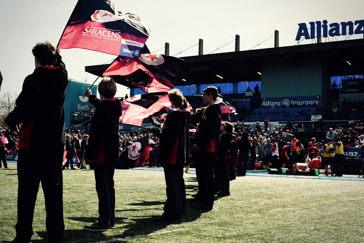 #whitchurch_minis_2016  playing Guard of Honour for <a href="/Saracens/">Saracens Rugby Club</a> today. Great hosts, made boys feel very welcome.