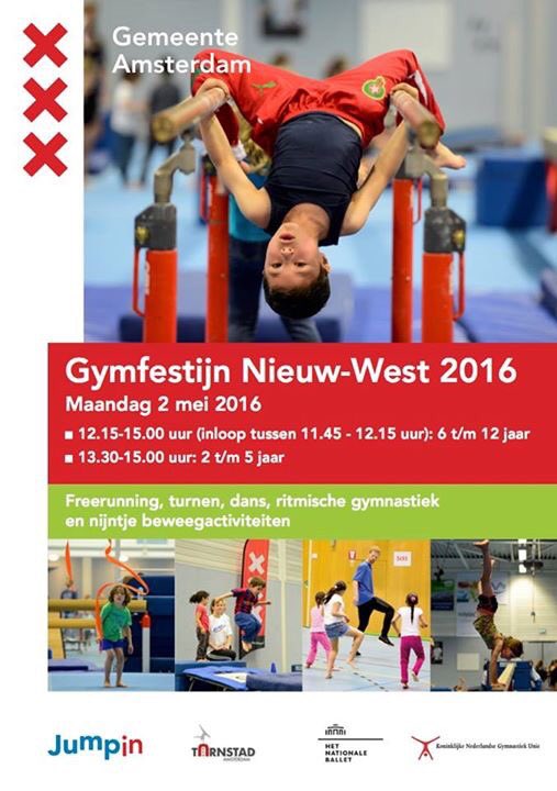 Morgen is het Gymfestijn Nieuw-West! Voor kids van 2t/m12jr. Kom je ook? #turnen#dans#ballet#ritmischgym#vakantie