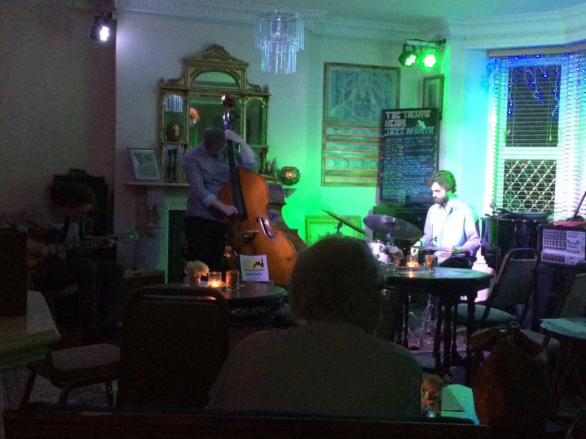SotonJazzScene's tweet photo. @matthewreadbass trio have just started their Jazz set for @TheSmjc at @TH_Southampton FREE entry &amp; good quality Ale https://t.co/vHaOtnIppq