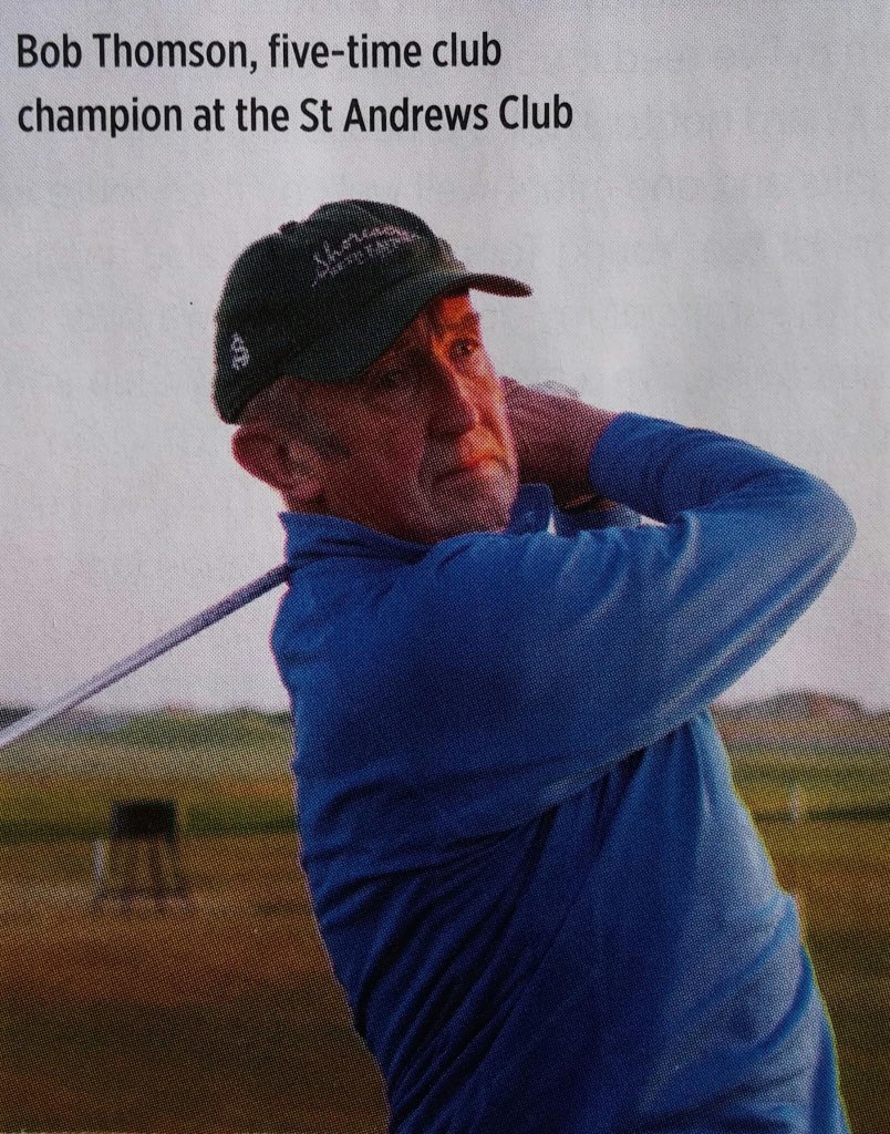 Well done to my Dad Bob Thomson - 70 on the #EdenCourse today in a #StAndrews GC medal. One shot less than his age!