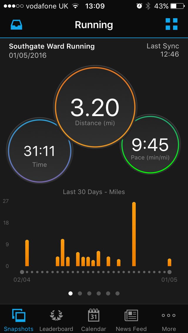 IainJWebb's tweet photo. @ukmarathonchat Just run 3.2 Miles for #DavidSeath #RIP #VLM2016 #FinishForDavid https://t.co/3OjqcJbmCi