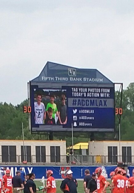 Bloksource's tweet image. we made the jumbotron twice.  Thanks #ACCMLAX