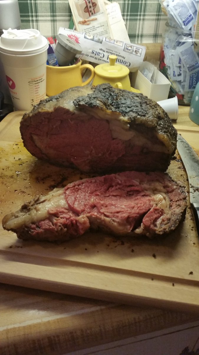 JDuffina's tweet photo. @GuyFieri thanks for the wicked awesome Primo Prime Rib recipe from Guys Bite Bite! Straight Money!$!$ https://t.co/d37gJi5nYD