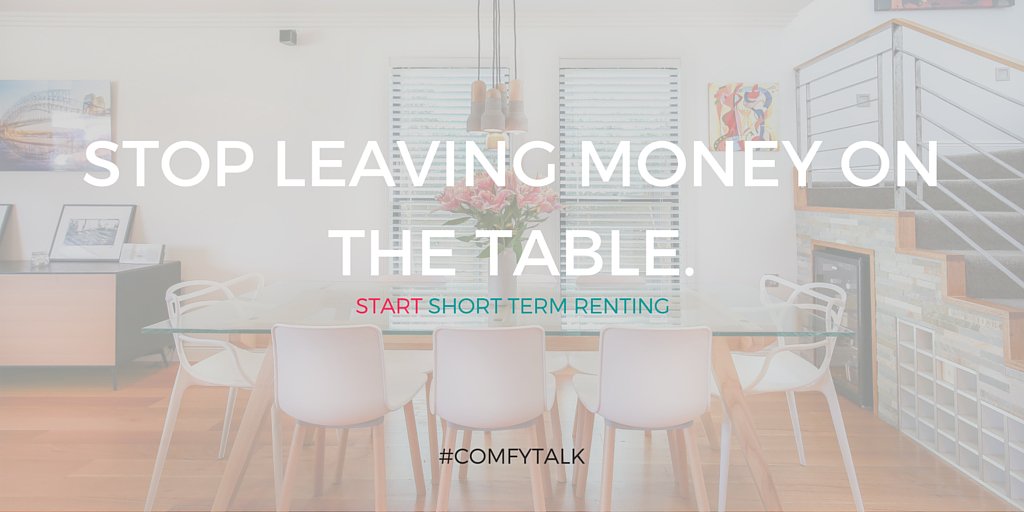 MadeComfyau's tweet photo. Ever thought about #ShortTermRenting or #HostingYourHome? Income is waiting for you on the short term rental market! https://t.co/oETDN9SMHg