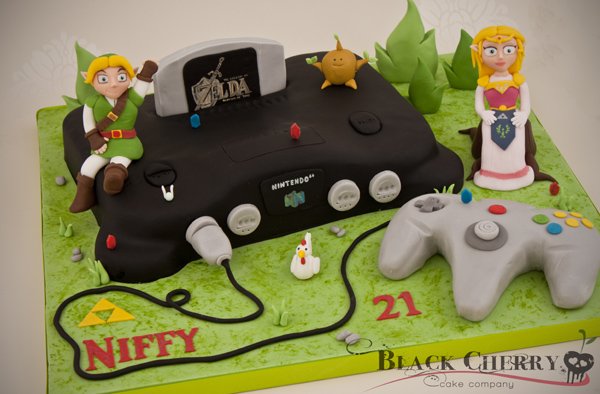 GameSlamApp's tweet photo. Birthday cake for fans of @TheLegendOfZel1. Even got the console just right. https://t.co/hxqoJio9AH
