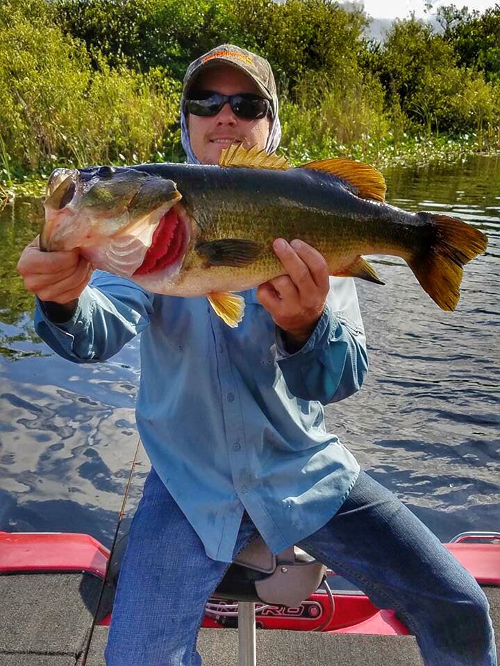 Clayton Hubbard with his big fish during today's tournament