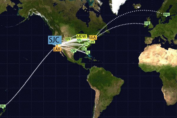 New destination on my @JetLovers flight map: SJC (San Jose, United States) https://t.co/SuORUMDn12 https://t