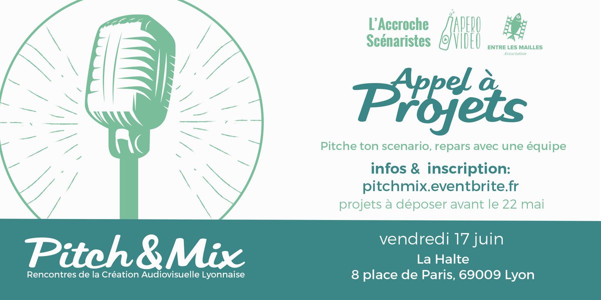 Appel à projets pour notre Soirée Pitch &amp; Mix ! Proposez nous vos scenarios! + d'infos : eventbrite.fr/e/billets-pitc…