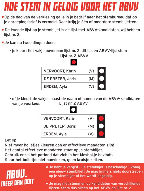 vakbondABVV's tweet image. Vanaf vandaag #socialeverkiezingen. Stem ABVV, stem 2. #ABVV2016