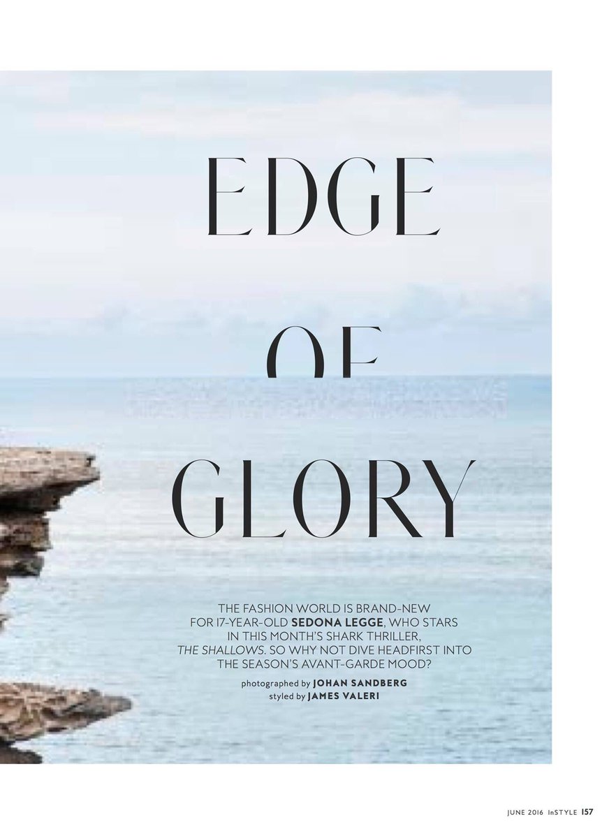 igniteartists's tweet photo. Sedona Legge editorial in Instyle US Mag re her booking in the Sony Pictures The Shallows opposite Blake Lively. https://t.co/FtqmhWs7qh