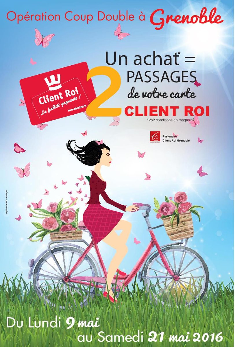 ClientRoi's tweet photo. #Grenoble #commerce Opération #coupdouble du 9 au 21 mai 2016 chez vos commerçants Client Roi ! Profitez-en ! https://t.co/Jh6DpMfuQx