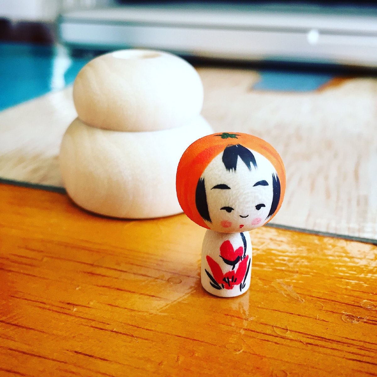 今日のこけし④ ちっちゃな鏡餅の「おもちちゃん」は鈴木明 工人の