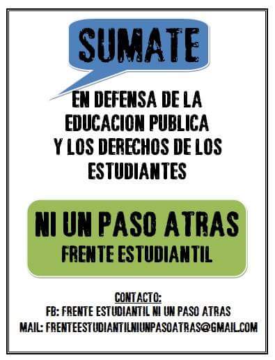 fteestNUPA's tweet photo. Que el ajuste lo paguen con los #panamapapers no con la plata de nuestra educación!  #Sumate #NiUnPasoAtras https://t.co/ts4QCMJ5pg
