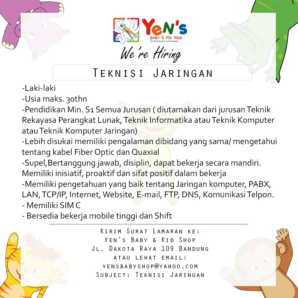 Loker Teknisi Jaringan