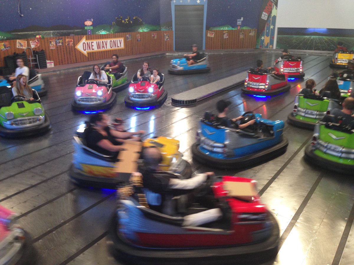 JonoAndBen's tweet image. Mayhem on the track... Not sure how we're going to cope all night. #30HourBumperCarRecord