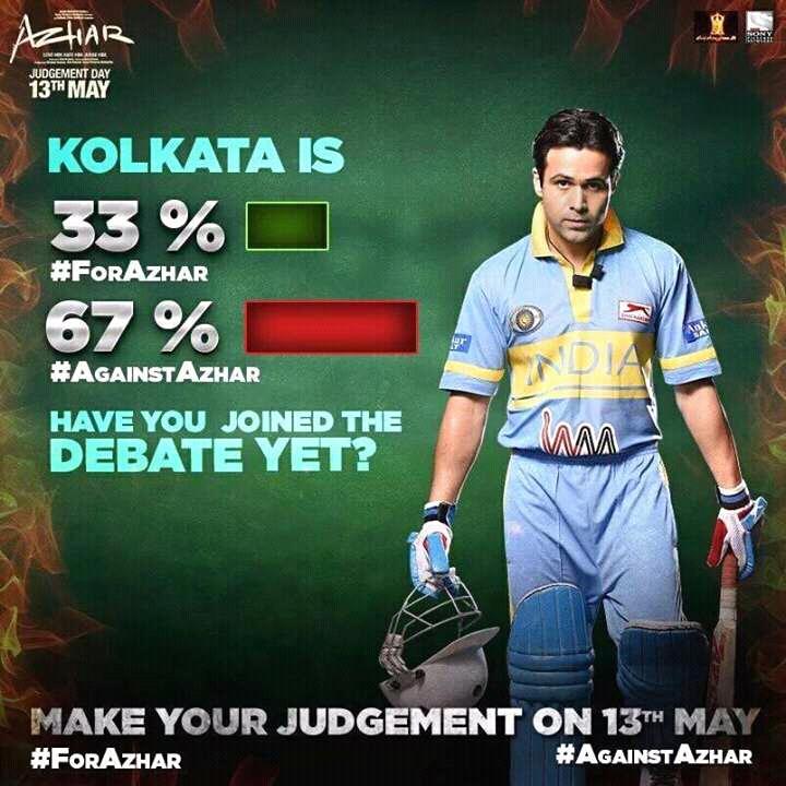 AvijitEmmi's tweet photo. Bengal's verdict
But I'm #ForAzhar
4 Days To go for the judgement day..
@AzharTheFilm @emraanhashmi
Too much exited https://t.co/VnbksPtumH